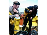 Bathymetric Survey, 9 April-12 May 1987 : Recovering Bottom Mounted Tide Recorder (BMTR).