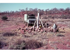 1970 TG304 Ground marking, WA at Well 23 Canning Stock Route.
