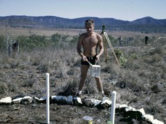 1969 : Ian upgrading (and removing) some Aerodist stations with Paul McCormack.