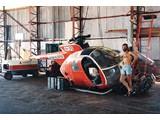 1974 : Support helicopter VH-SFS post crash in the Kimberley region of WA with Ian Muir.