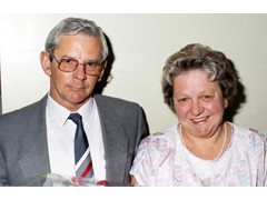 William Alan (Alan) Thomson and his wife Ruth at Alan's retirement function 12 May 1987