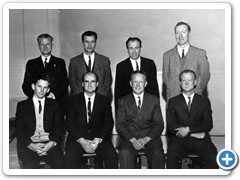 Circa 1960 at RIALTO Melbourne : (L-R standing) Tim Tyler, Ed Laos, Fred Adamec, John Jenkins (L-R seated) Alan Thomson, Dave Hocking, Byrne Goodrick, Bob Robinson.