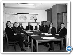 1965 at Derwent House Canberra : (L-R) Joe Lines, Byrne Goodrick, Tommy Gale, Rim Rimington, Bert Hurren, Bill Johnson, Bill Sear, Bruce Lambert.