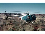 1969 : Jayrow's Helicopters, Hughes 500 369HS (VH-SFS) on ops in Simpson Desert.