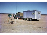 1967 : Original Aerodist caravan at station with remote equipment.