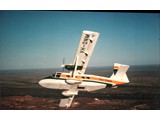 1981 : GAF Nomad N22B-25 VH-DNM  showing survey instrumentation hatch, near Innamincka in August. Taken with Harry's camera by Bob Goldsworthy from Mike Steele’s C172.