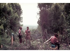 1969 TG028 Geodetic survey line clearing Cape York, Bill Jeffrey, David Yates, Mick Tonks.