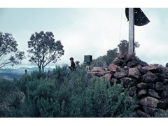 1969 TG263 Geodetic survey observing party of David Yates and Mick Tonks at old NSW cairn.