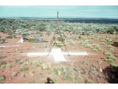 1970 TG92 Ground marking, WA spot-photo marking with lime and water.