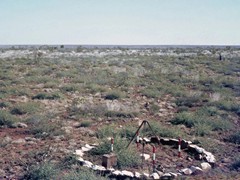 1968 : Occupying an Aerodist station in the Tanami for line measuring.