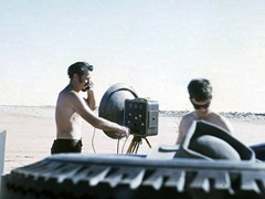 1970 : Aerodist remote measuring operations with Terry Mulholland at the instrument and Ken Manypenny.