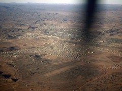 1970 : North-east across Alice Springs with the Hotel Alice Springs centre of frame.