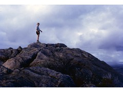 1974 : Along the Voakes Hill to Neale Junction geodetic traverse; Mike Morgan.