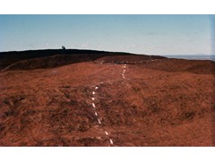 1975 : Around Surveyors General Corner, Giles and Uluru; pathway to Uluru trig.