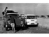 Circa early 1960s : Aerodist support vehicle - the Commer van (unique photo).