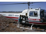1963-64 : Aerodist microwave based airborne distance measuring system, master equipment mounted in a Bell 47J-2 Ranger piston engine helicopter (VH-INZ) on charter from Ansett-ANA.