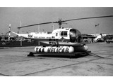 1971 : Bell 47J-2A Ranger (VH-THH) chartered from Australian Helicopters Pty Ltd was used (without floats) to position an Aerodist remote party onto survey stations on Cape York during measuring operations in the Coral Sea. VH-THH is shown here under earlier Trans Australia Airlines ownership. 