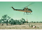 1967 : Fairchild-Hiller FH-1100 helicopter (VH-UTZ) chartered from Helicopter Utilities Pty Ltd, was used to support Aerodist ground marking and later Aerodist measuring operations.